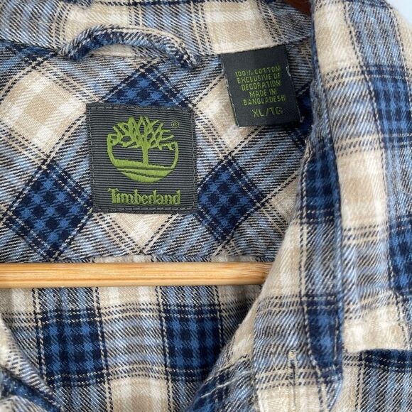 Timberland Multicolor Plaid Checkered Casual Long Sleeve Button Up Shirt XL - Picture 3 of 6